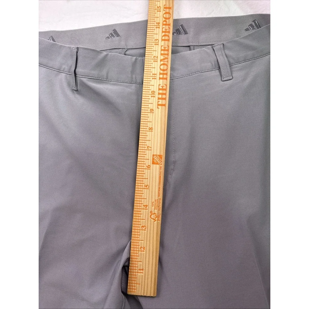 Adidas Pants Men 36X32 GRAY  Straight Golf Flat Front  Climacool PERFORMANCE
